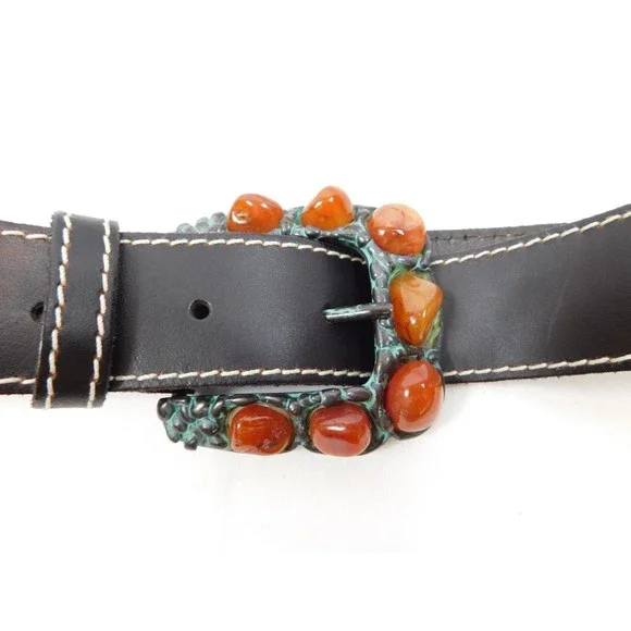 Fonnesberg Genuine Leather belt Italy Fonnesberg Leather Womens Belt made in Italy size 85 | eBay main image 3